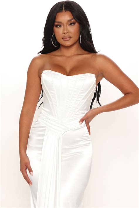 white fashion nova dress|fashion nova white dress long.